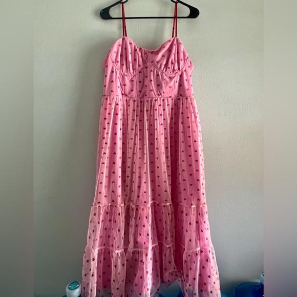 Betsey Johnson Heart Print Dress - Picture 1 of 6